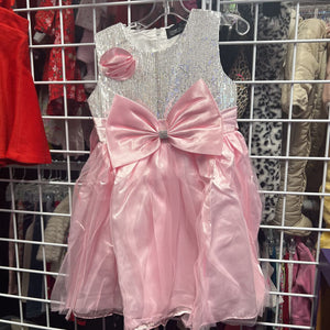 light pink shoulder bow dress