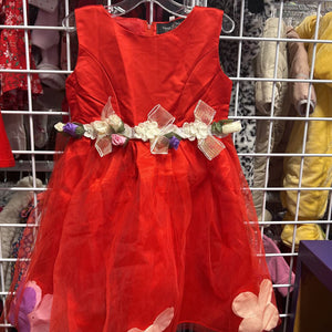 Red floral dress